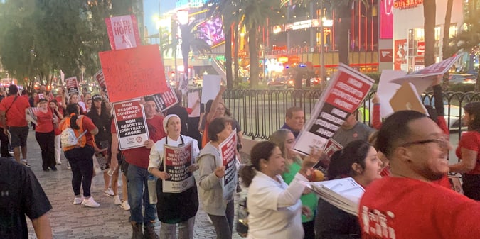 [Video] Casino Workers Protest on Las Vegas Strip