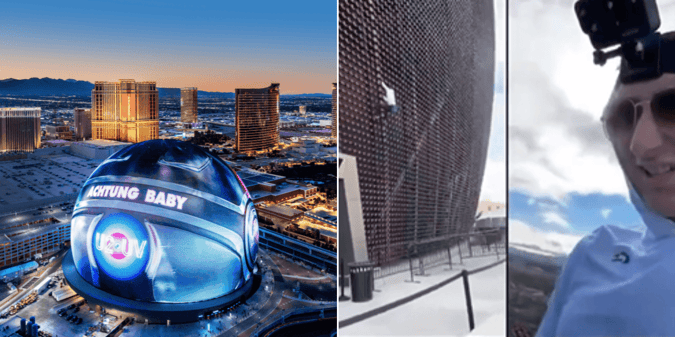 Las Vegas Sphere Target Of Pro-life Spiderman Stunt