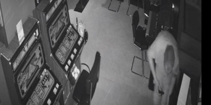 WATCH: Burglar Found Hiding Behind Bandit After Breaking Into Nottingham Casino Jailed