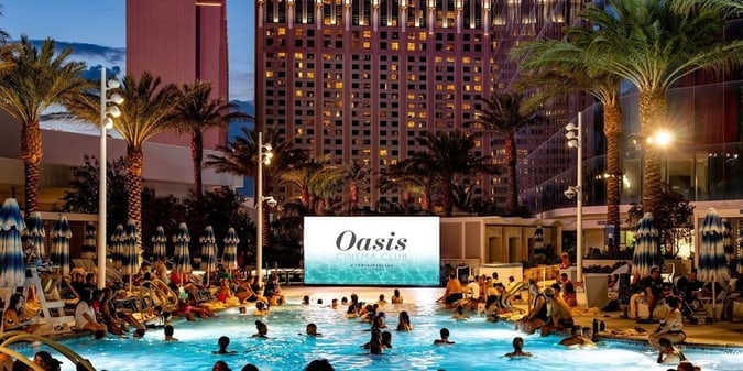 Poolside Movie Nights Return to Two Vegas Strip Casinos