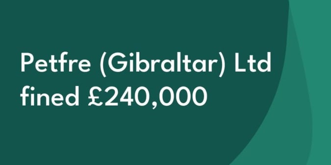 Petfre Fined £240,000 Over Online Slot Failures