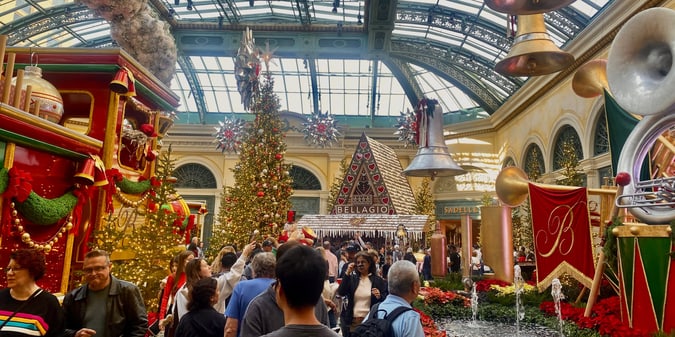 Bellagio Conservatory Brings out Bells and Whistles for the Holidays