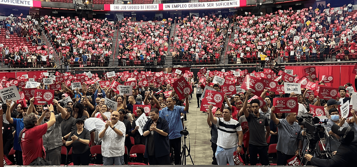 Culinary Union workers in Las Vegas voting