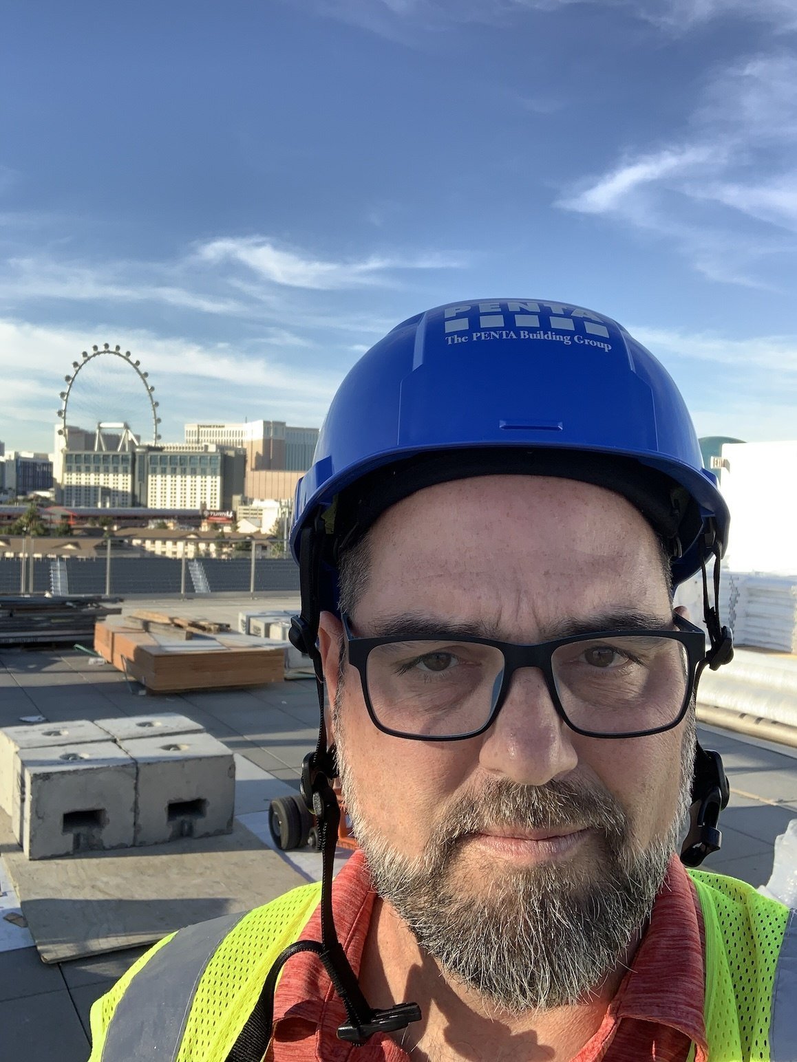 Journalist Dan Michalski at the F1 Las Vegas Grand Prix