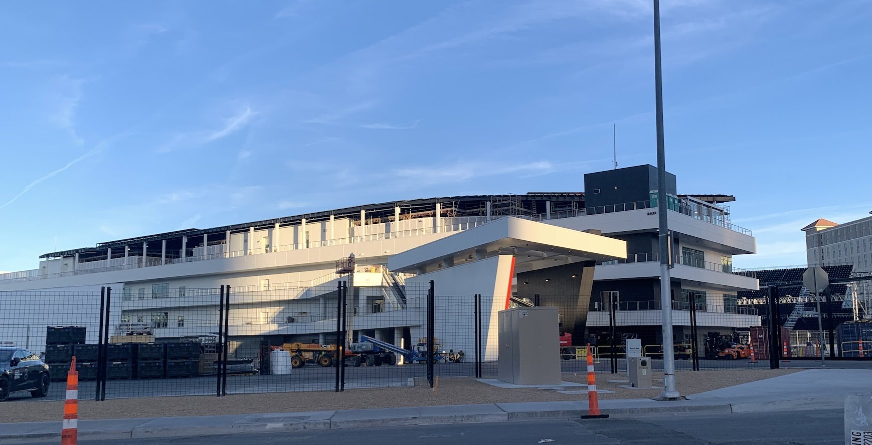 The paddock at F1 Las Vegas Grand Prix
