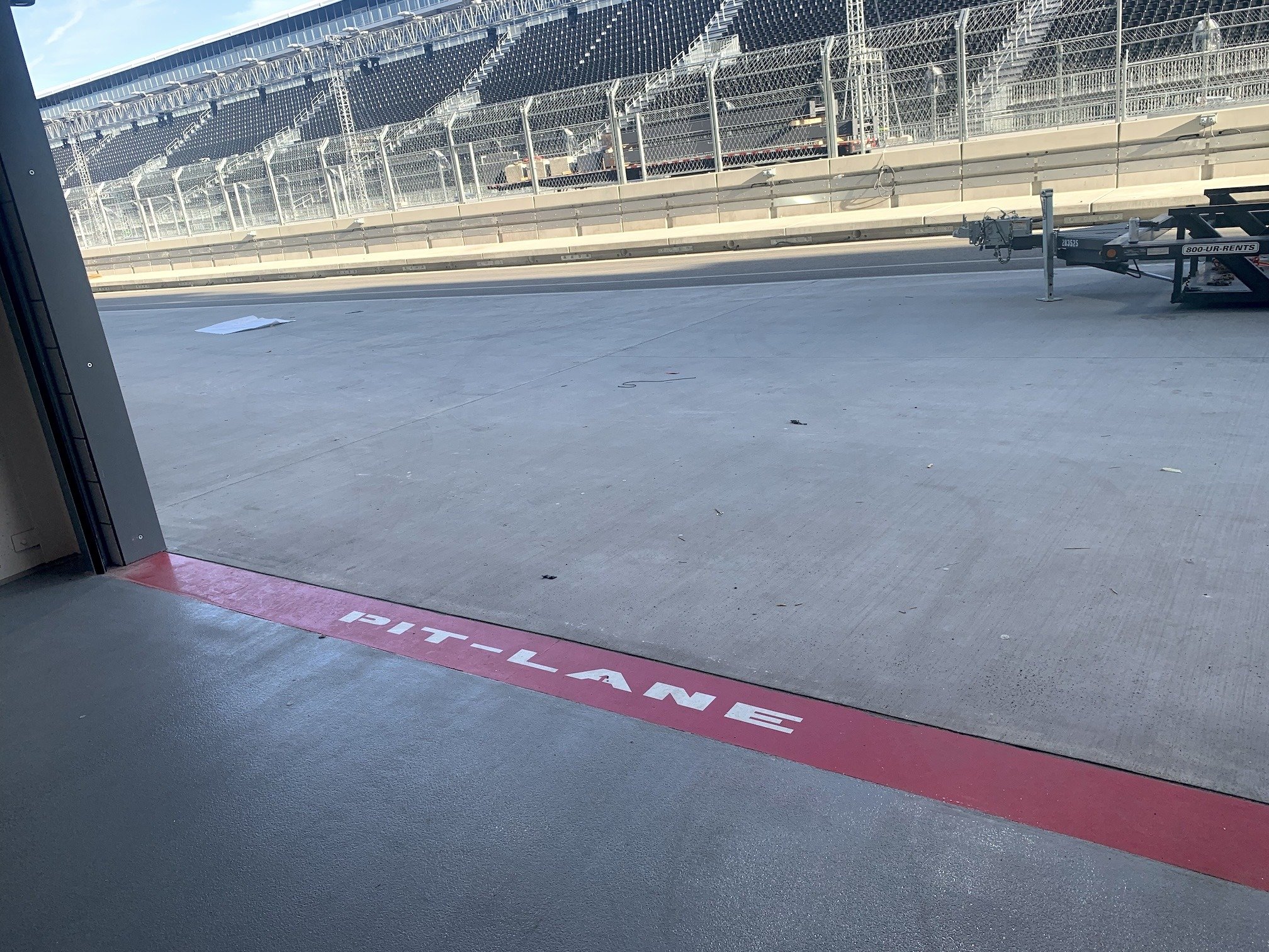Pit lane at F1 course in Las Vegas