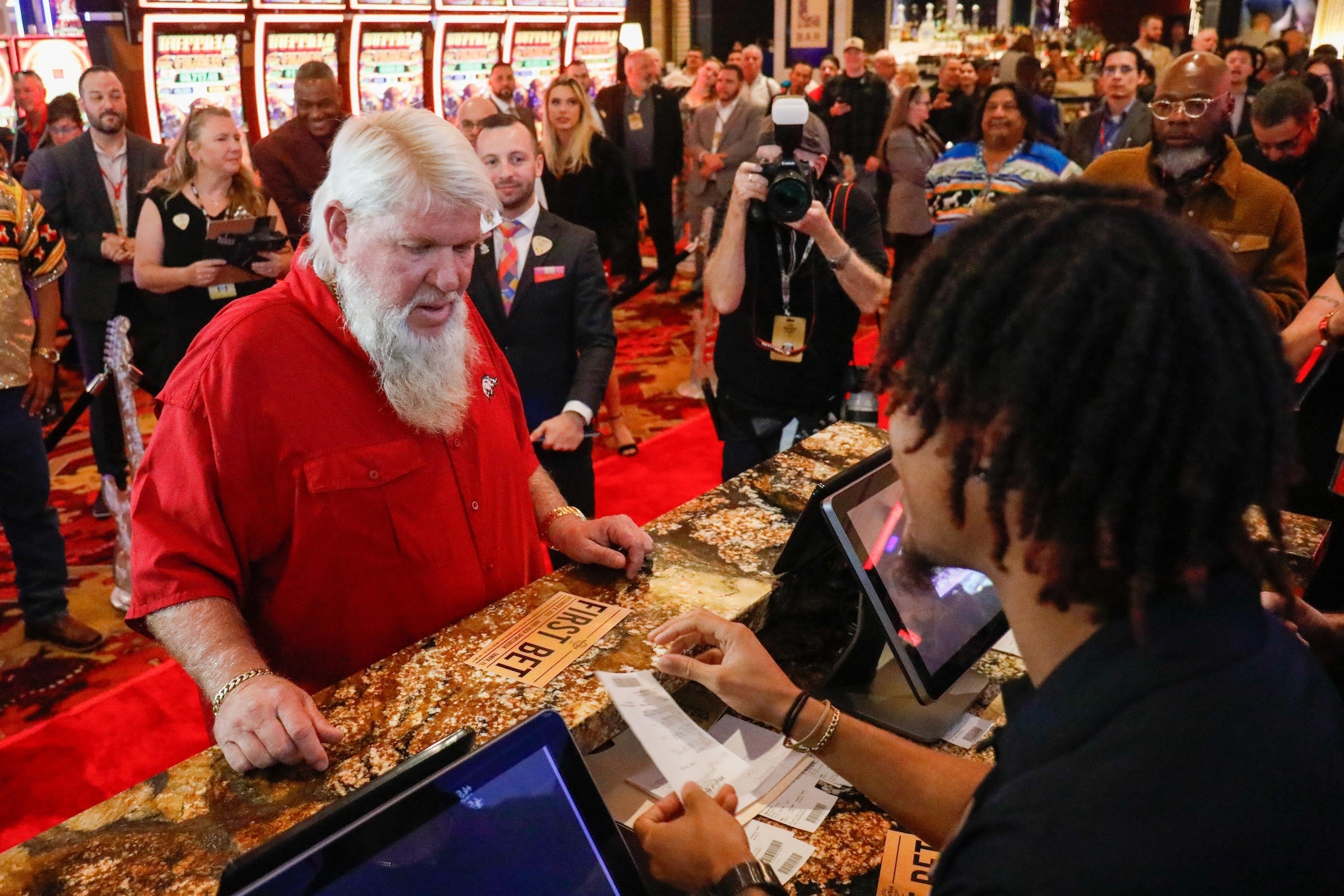 John Daly placing sports bet