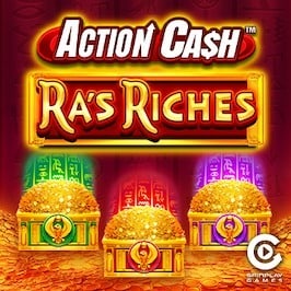 Action Cash Ra's Riches Game Logo