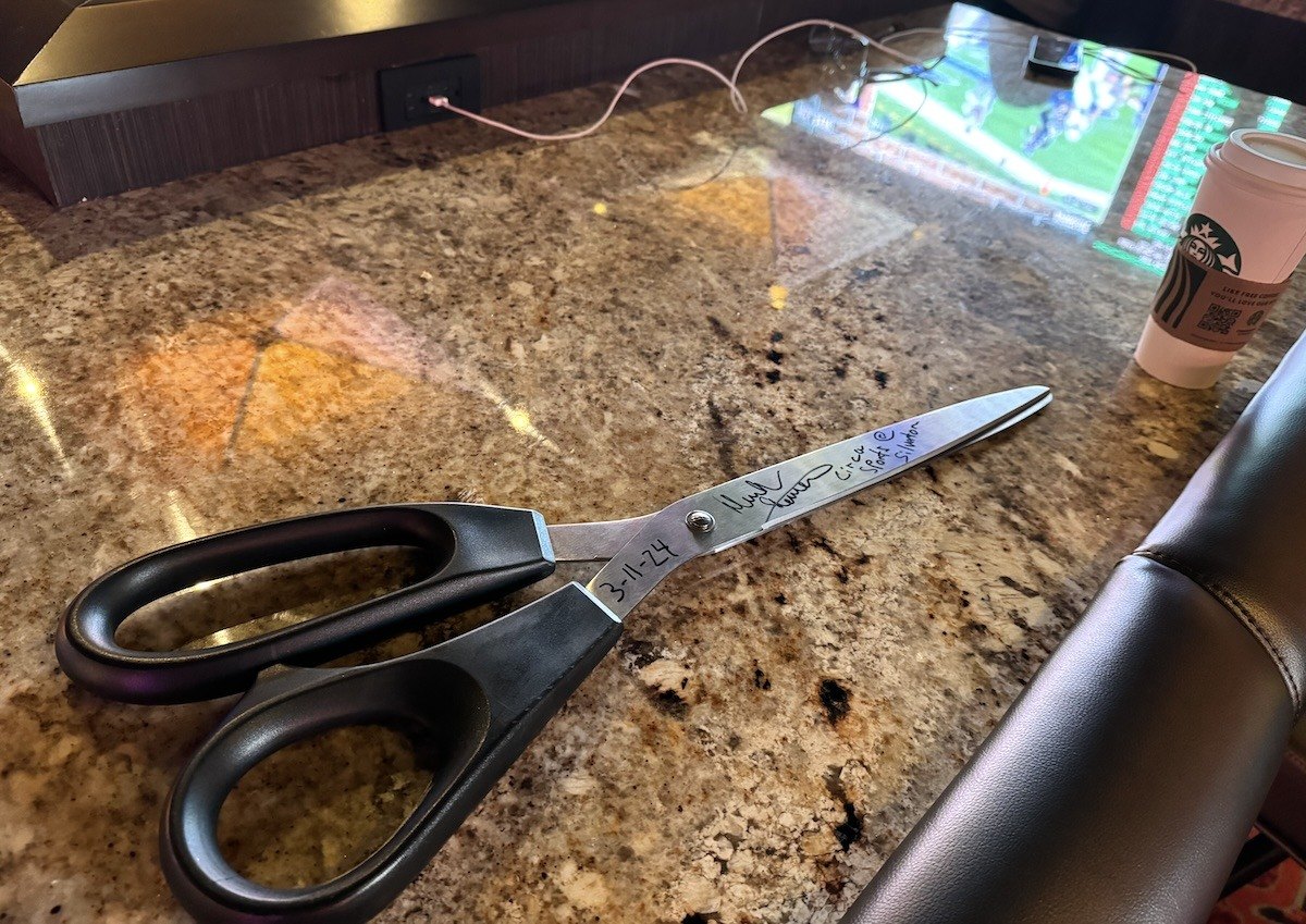 ceremonial scissors at Circa sportsbook
