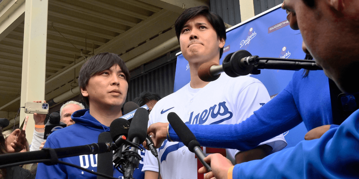 Ippei Mizuhara (L), longtime interpreter for Shohei Ohtani, was sacked on Wednesday, March 20, 2024, following allegations of a theft involving millions of dollars.
