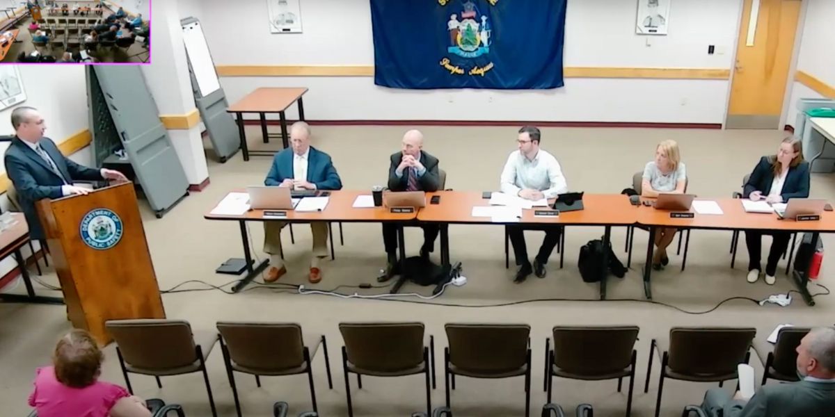 Commissioner Sauschuck at the Maine Gambling Control Board meeting