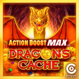 Action Boost Max Dragon's Cache Game Logo