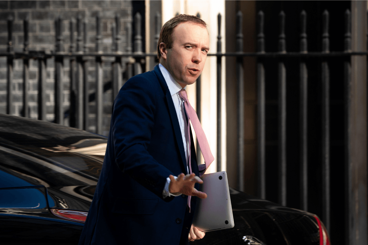 Matt Hancock former Health Secretary