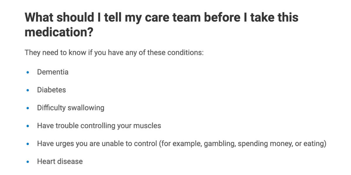 Medication Warning for Canada drug