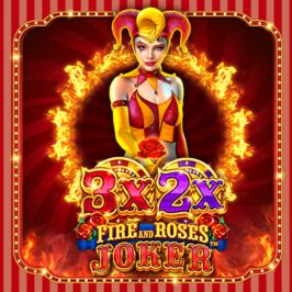 3x 2x Fire and Roses Joker Game Logo