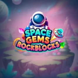 Space Gems. Rockblocks Game Logo