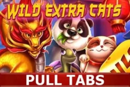 Wild Extra Cats Pull Tabs Game Logo