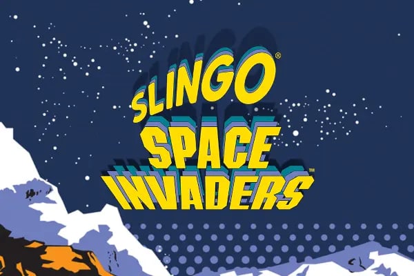 Slingo Space Invaders Game Logo