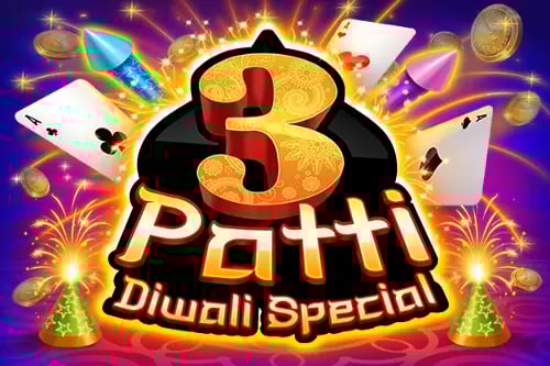 3 Patti Diwali Special Game Logo