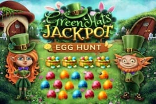 Greenhats' Jackpot Egg Hunt Game Logo