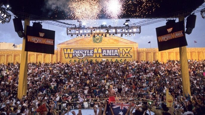 Hulk Hogan at Wrestlemania 9 in Las Vegas.