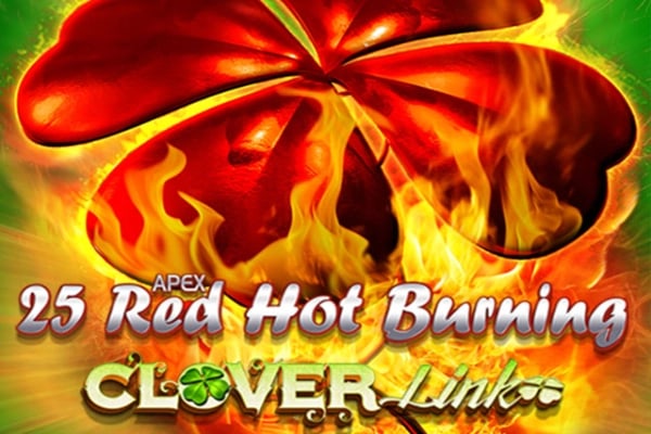 25 Red Hot Burning Clover Link Game Logo