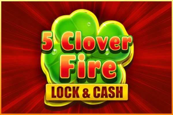 5 Clover Fire Lock &amp; Cash Game Logo