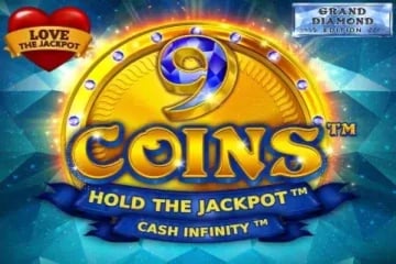 9 Coins Grand Diamond Edition Love the Jackpot Game Logo