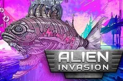 Alien Invasion Game Logo