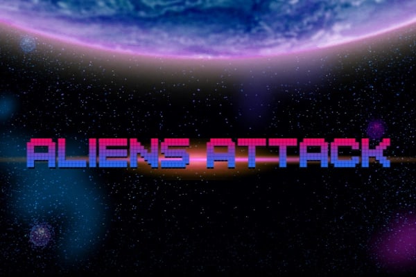 Aliens Attack Game Logo