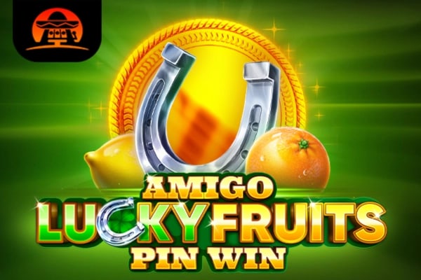 Amigo Lucky Fruits Pin Win Game Logo