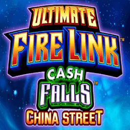 Ultimate Fire Link Cash Falls China Street Game Logo