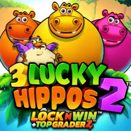 3 Lucky Hippos 2 Game Logo
