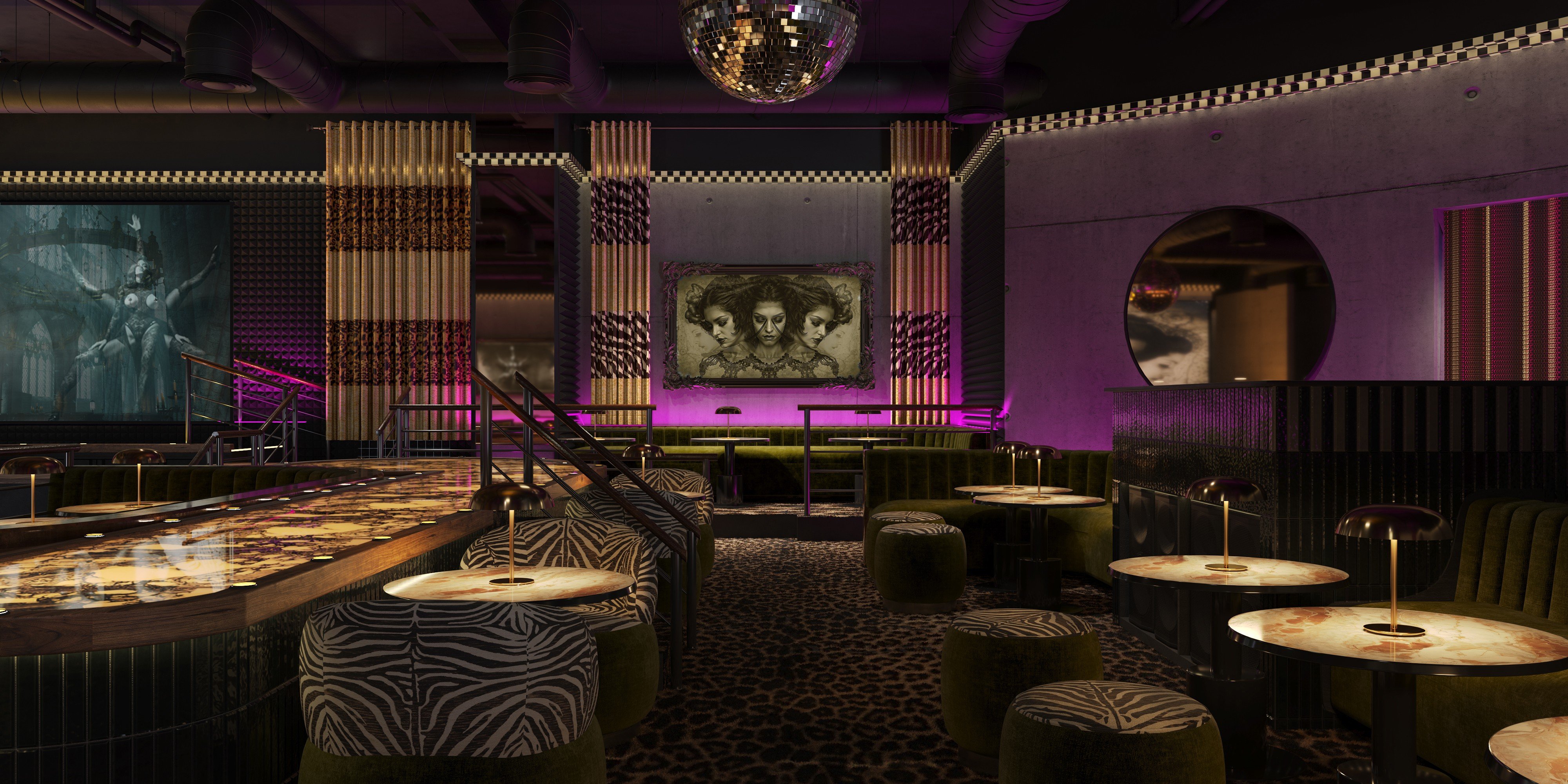 A view of the inside ivan kane's forty deuce nightclub at mandalay bay hotel and casino in las vegas nevada