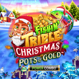 Fishin' Triple Christmas Pots of Gold POWER COMBO Game Logo