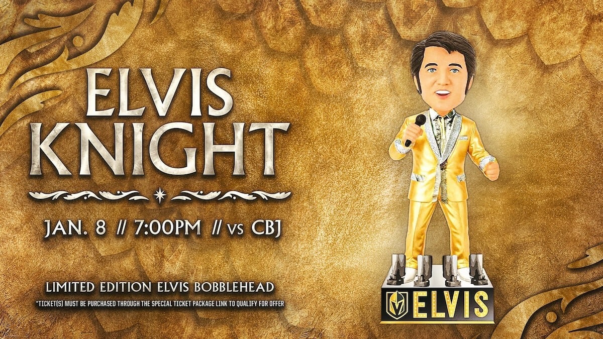 Vegas Golden Knights Elvis bobblehead promotion for January 8 game
