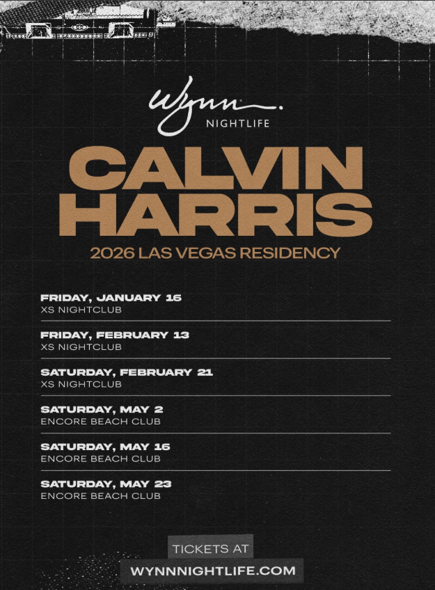 All of Calvin Harris's residency dates at the Wynn.