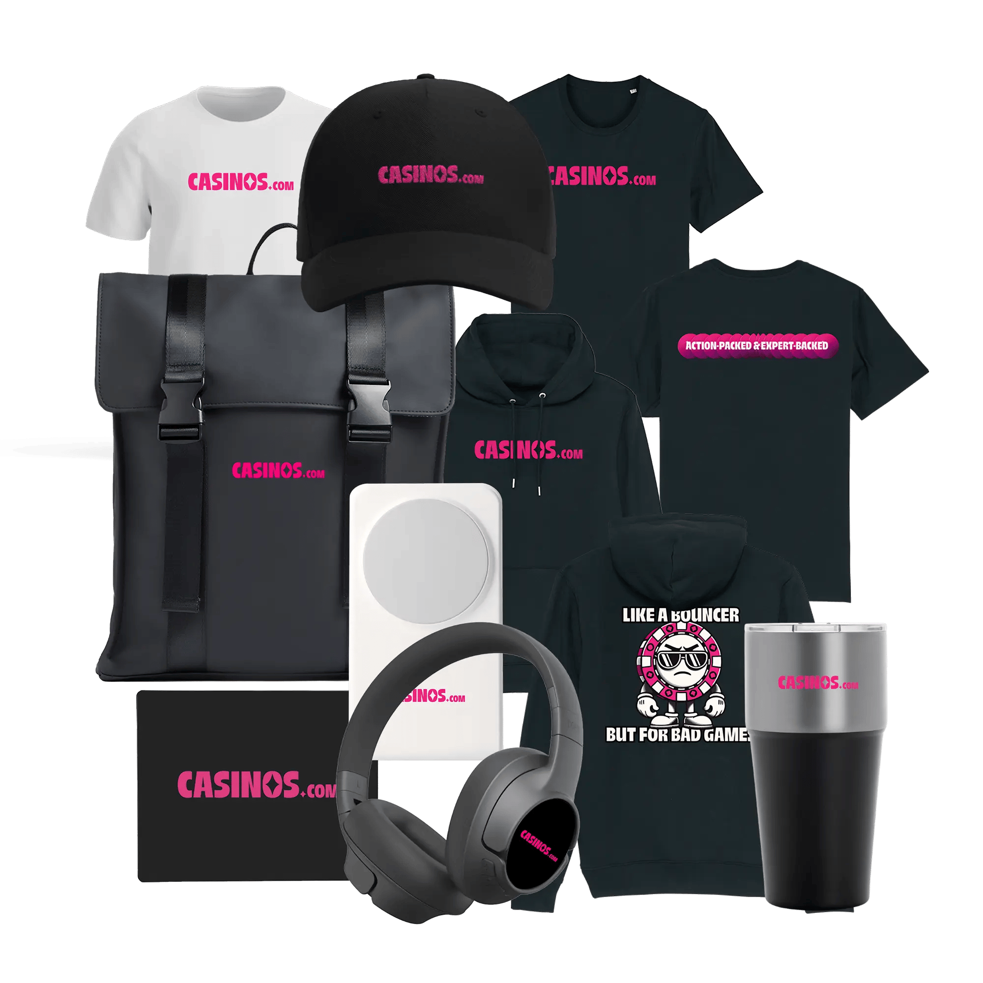 Pack of Items From the Merch Store