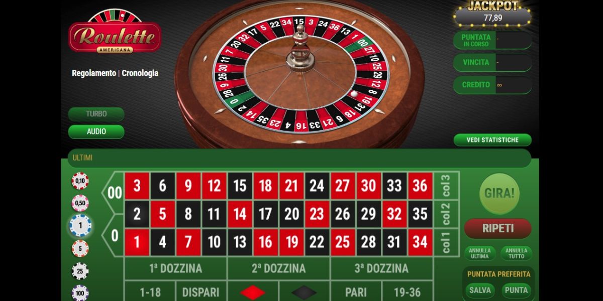 Roulette americana gioco